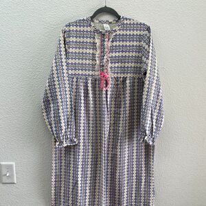 Vintage Sears Nightgown Floral Lace Detail VTG Sears Roebuck Maxi Length Medium